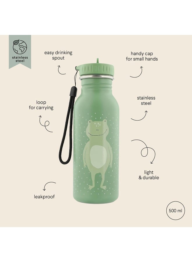Trixie 500ml Stainless Steel Water Bottle - Mr. Frog Design - Image 4