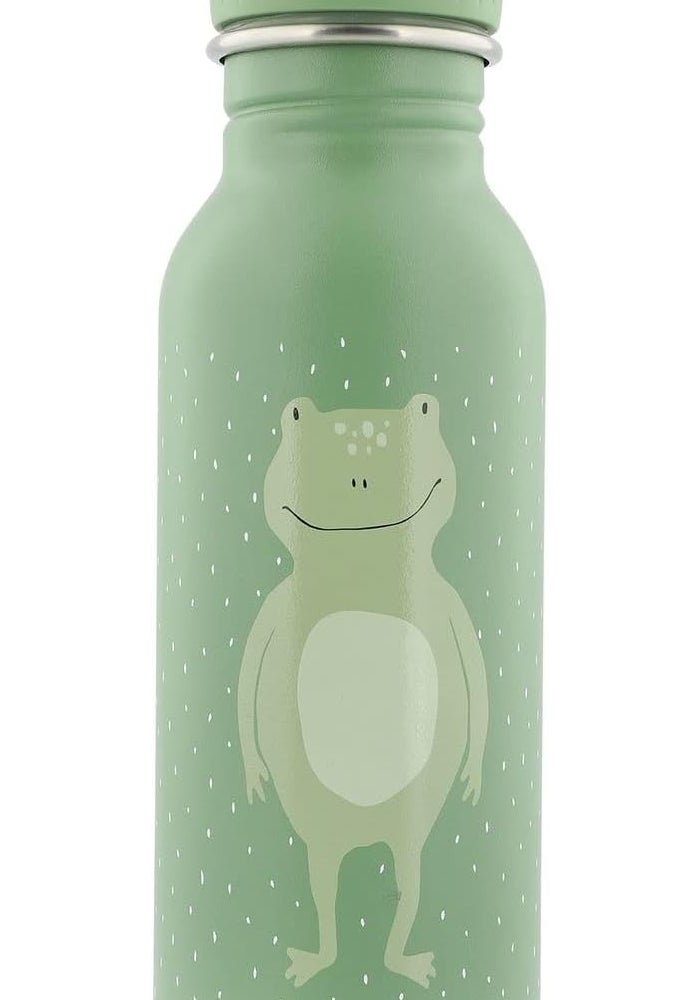 Trixie 500ml Stainless Steel Water Bottle - Mr. Frog Design - Image 1