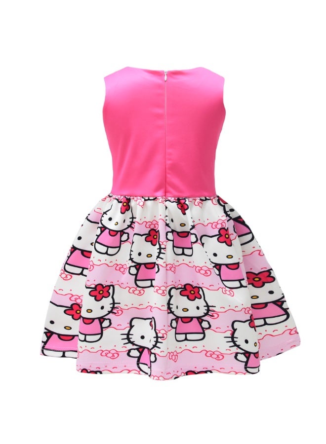 عام مرحبا كيتي الفتيات اللباس القوس اللباس تنورة هدية للعائلة والأصدقاء - Image 2