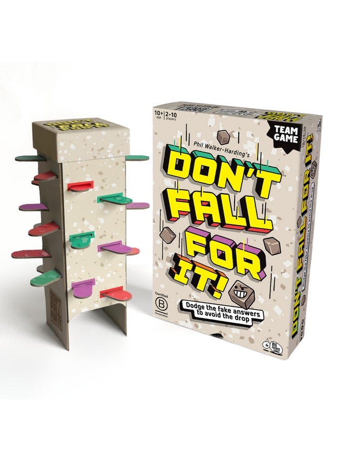 BIG POTATO Don’t Fall for It! Family Board Game - Team Party Game of Real vs Fake Answers - Avoid The Tower Drop, Remove Planks Carefully, and Dodge 11 Blocks to Win - Ages 10+ - Image 1