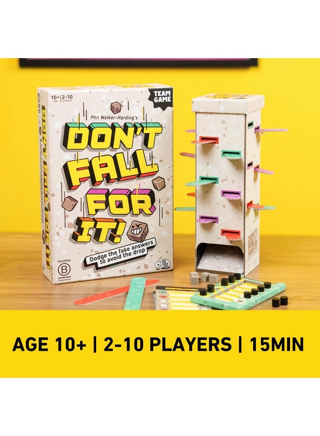 BIG POTATO Don’t Fall for It! Family Board Game - Team Party Game of Real vs Fake Answers - Avoid The Tower Drop, Remove Planks Carefully, and Dodge 11 Blocks to Win - Ages 10+ - Image 4