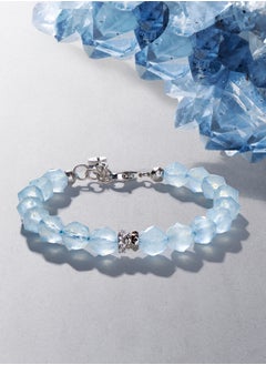 AWNL Women Bracelet with Aquamarine Gemstone Gift for Wife Girlfriend Mother  - Image 2