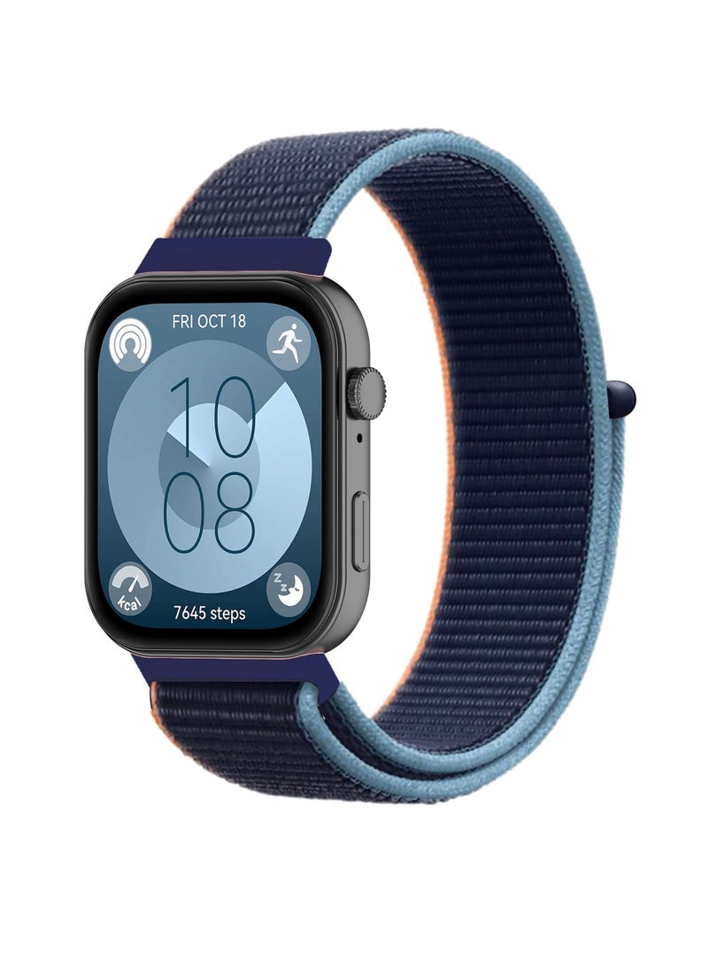 دوغي حزام حلقة نايلون بالفيلكرو متوافق مع ساعة Huawei Watch Fit 3 - Image 1
