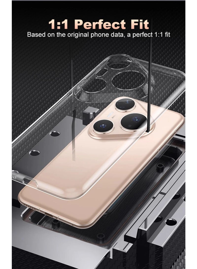 Case for Huawei Pura 80 Ultra 5G Case, Soft TPU Clear Back Cover Shockproof Bumper Anti-Fingerprints Full-Body Protective Case Cover for Pura 80 Ultra - Image 2