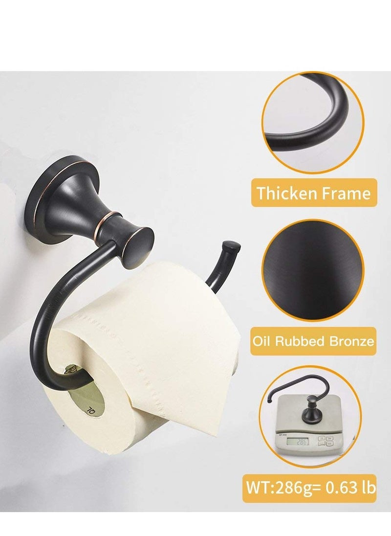 MIXDE - Oil Rubbed Bronze Toilet Tissue Paper Holder Oil Rubbed Bronze Bathroom Accessories Toilet roll Paper Hanger, Wall Mounted, Rustproof - Image 1