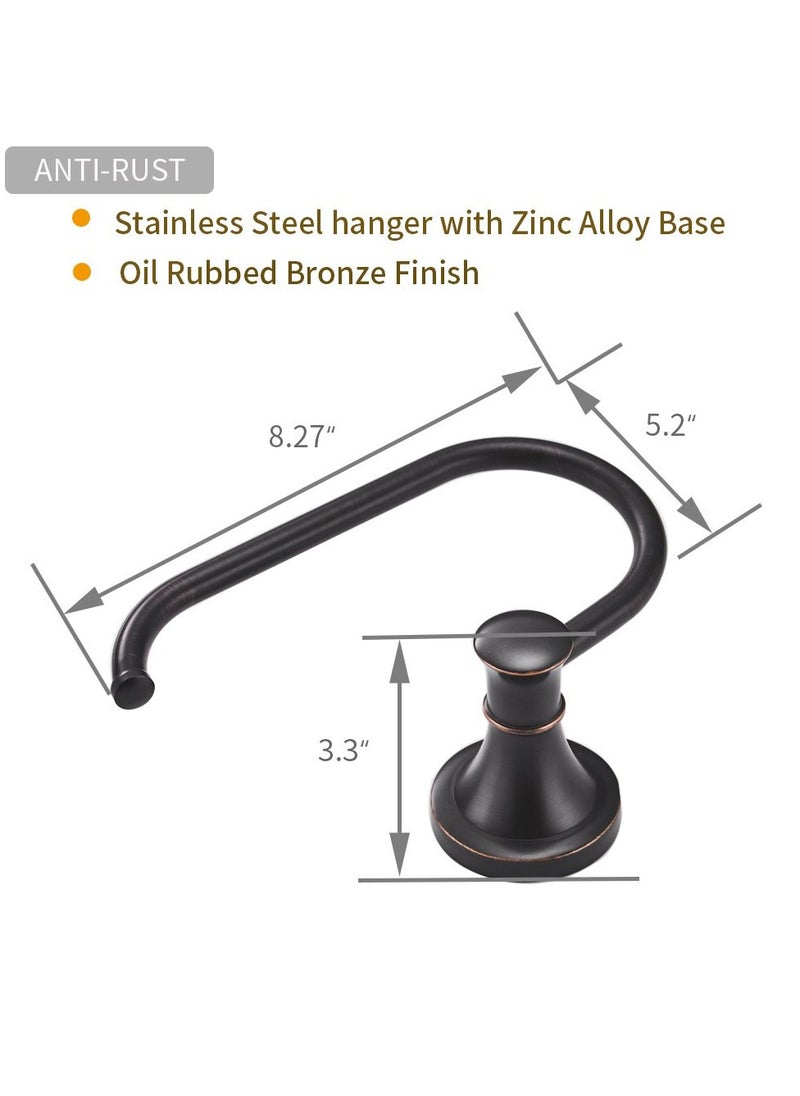 MIXDE - Oil Rubbed Bronze Toilet Tissue Paper Holder Oil Rubbed Bronze Bathroom Accessories Toilet roll Paper Hanger, Wall Mounted, Rustproof - Image 1