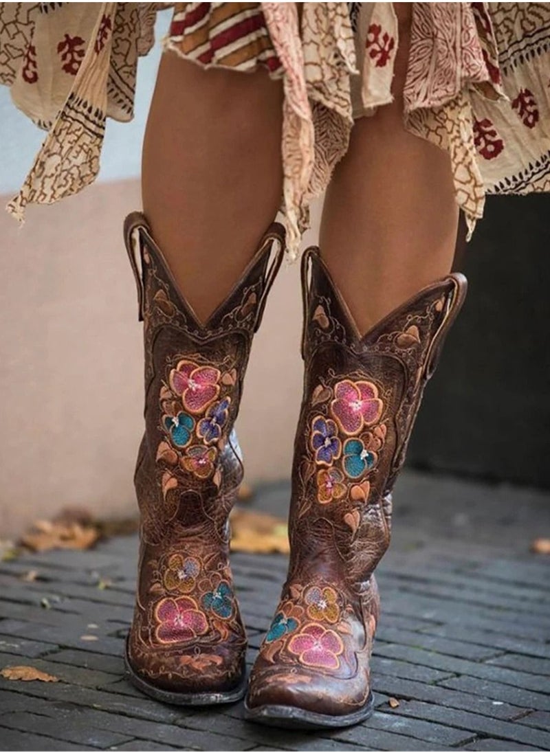 Loquat Embroidered Women's Boots Multicolour  - Image 1