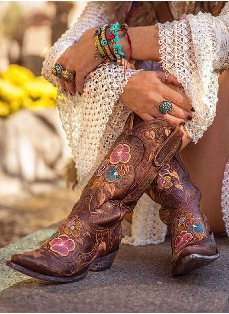 Loquat Embroidered Women's Boots Multicolour  - Image 2
