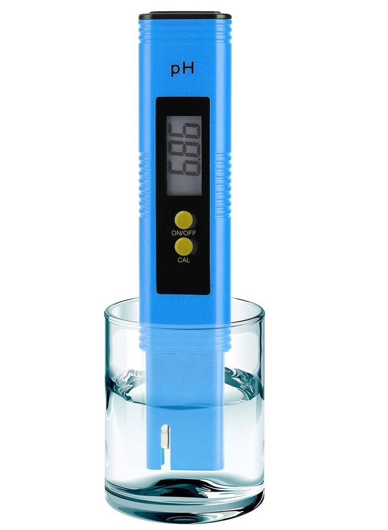 كيلا قلم قياس درجة الحموضة الرقمي لقياس درجة الحموضة في المياه المائية بدقة عالية 0.01 بحجم الجيب مع نطاق قياس درجة الحموضة من 0 إلى 14 للاستخدام المنزلي والشرب وحمام السباحة والحوض المائي - Image 1