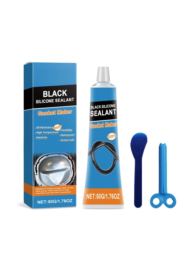 CMGTYYD Black Silicone Sealant, RTV Silicone Gasket Maker, High Temperature, Oil Resistance, Seals Engine Parts Such as Cylinder Heads, Oil Sumps, Water Pumps (50g) - Image 1