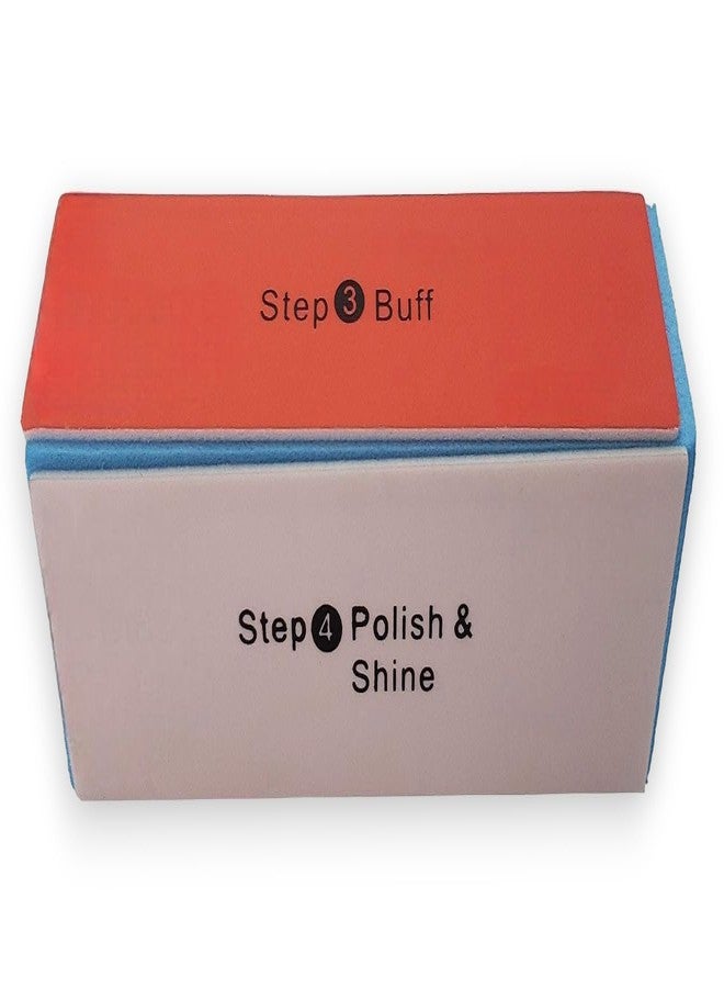 DreamCut 4-Way Nail Buffer Block - 4 Steps Sanding Polisher, Washable Emery Buffing Tool for Professional Manicure and Pedicure - Image 1
