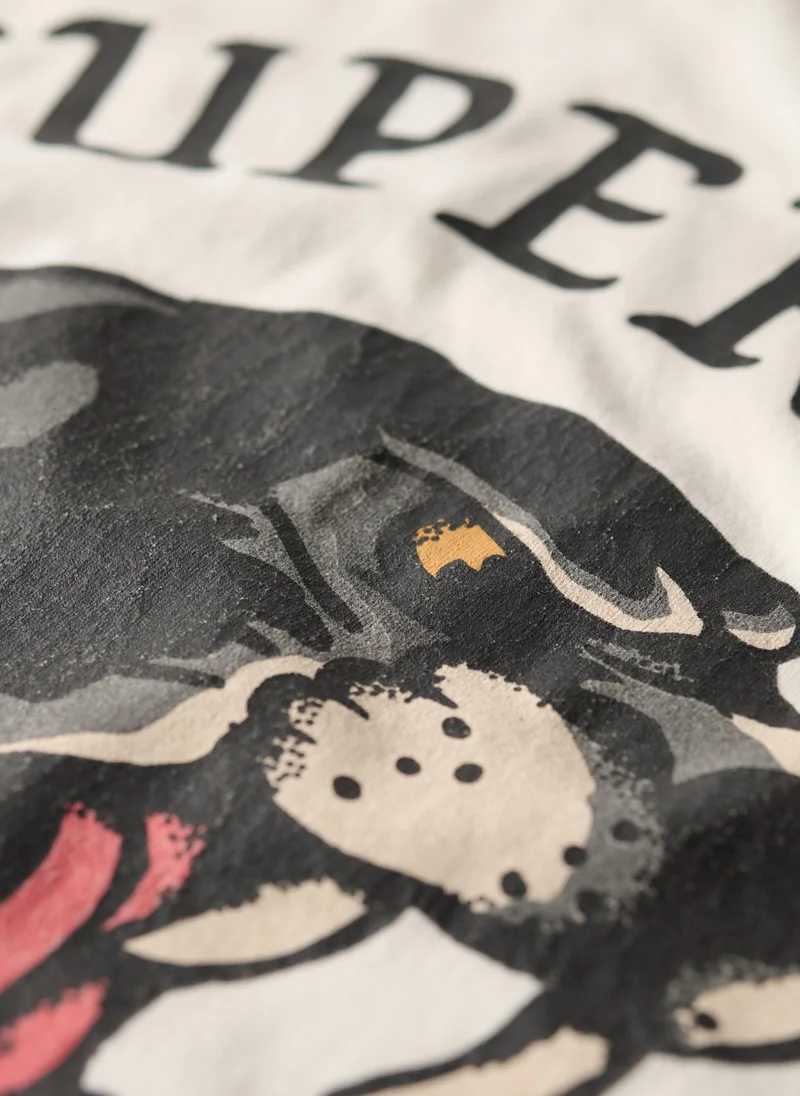 سوبر دراي Tattoo Back Graphic Loose Tee