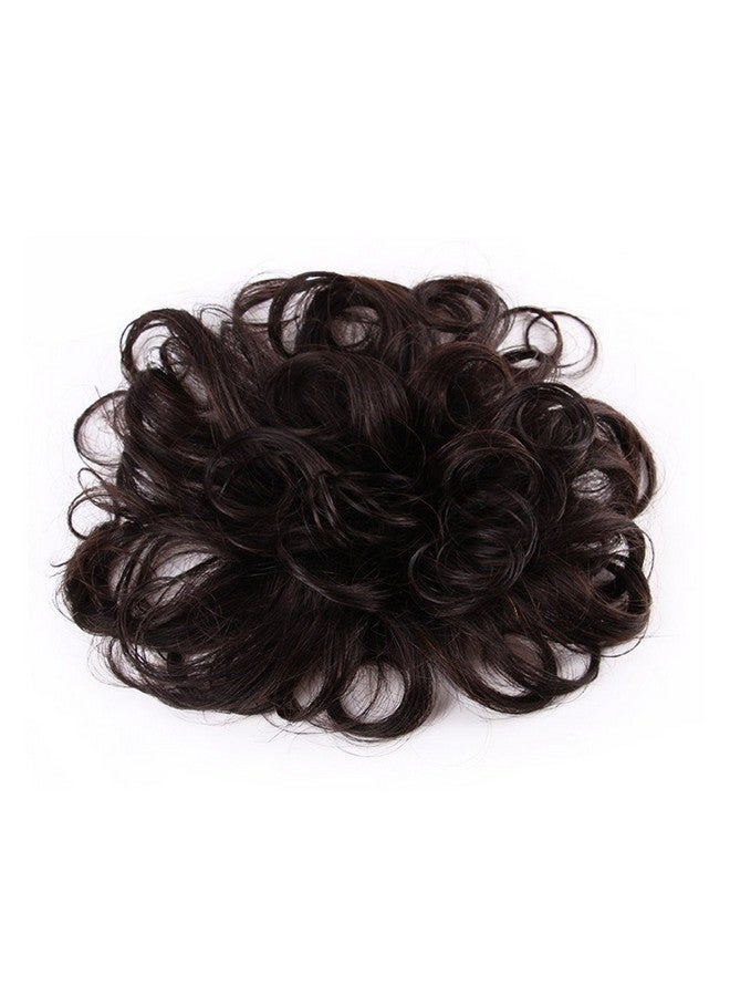 Remeehi Emeehi Short Curly Wavy Human Hair Toppers 4.7" X 4.7" Seamless Fluffy Replacement Clip In Hairpiece For Covering White Hair Toupee Wiglet Nature Black - Image 2
