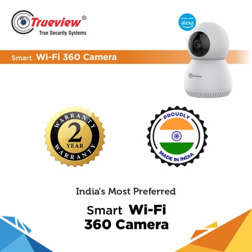 Trueview 3MP WiFi Robot Security Camera | 360° Pan Tilt | All-Time Color Night Vision | AI Auto Tracking & 2-Way Audio | Alexa Compatible | Supports 256GB Memory Card | STQC Certified for Privacy - Image 4