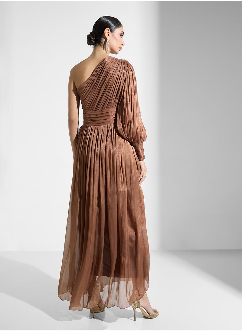 Namshi x - One Shoulder Drapped Dress - Image 1
