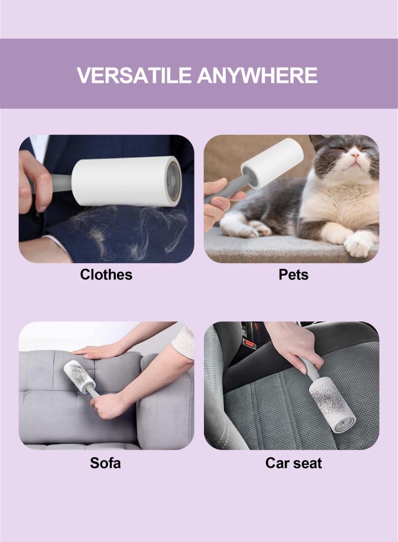 URbazaar Lint Roller (1320 sheets 2 handles) Portable & Reusable Pet Hair Fluff Brush Pet Hair Remover Kit, Sticky Roller with 12 Refills for Furniture Bedding Clothing - Image 5