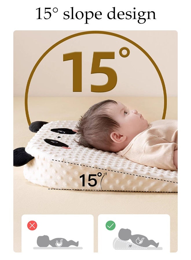 DUNISO Baby Ramp Pad, Nursing Pillow, Anti-Vomiting Feeding Baby Pillow, Toddler Feeding Pillow, Sleeping Nursing Pillow, Children's Neck Support，Baby Nursing Crib Wedge Sleep Pillow - Image 5
