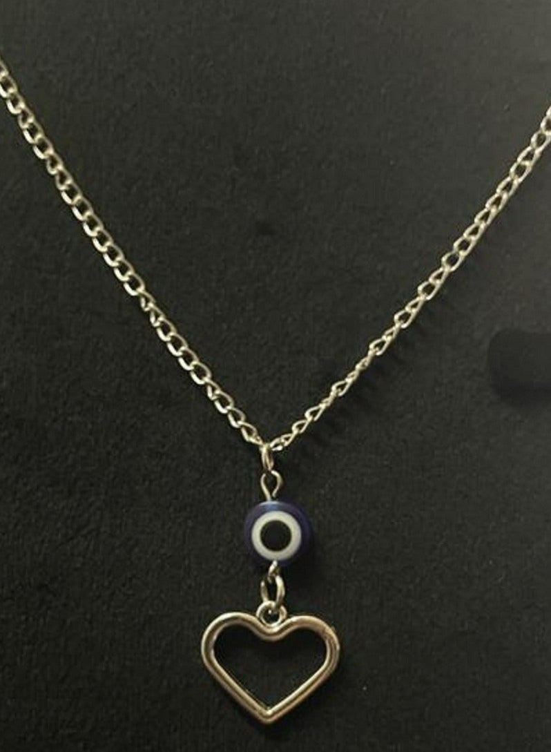 Blue Eye With Heart Necklace - Image 2