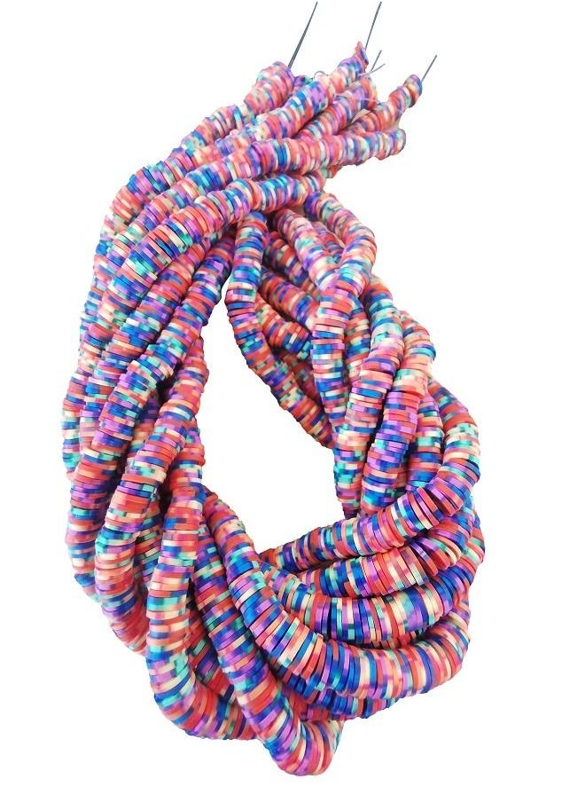 Generic Colorful Round Handmade Heishi Beads for Necklace Bracelet Earring ( 5 String)  - Image 1