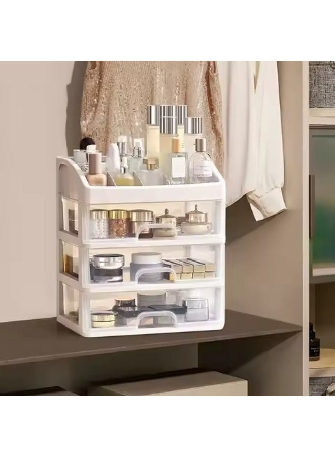 Plastic Storage Container with Stickers, Organizer for Cosmetics, Jewelry Box ,Multifunctional and multi-purpose ,3 Layer size 31x28x20cm  - Image 5