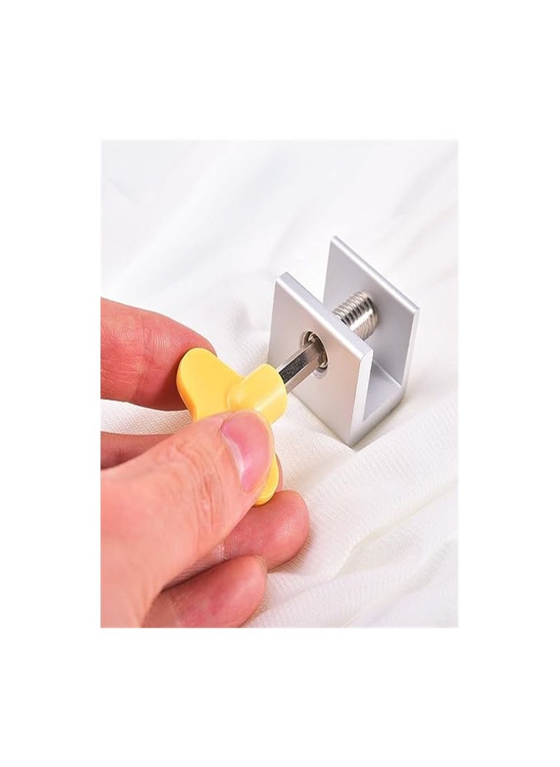 Home Clearance Sale - Home Clearance Sale Sliding Window Locks Adjustable Security Window Lock Window Stoppers Aluminum with Key Childproof Safety Window Lock Clamps for Vertical Horizontal Slide Door Windows(8 Sets) - Image 1