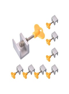 Home Clearance Sale Sliding Window Locks Adjustable Security Window Lock Window Stoppers Aluminum with Key Childproof Safety Window Lock Clamps for Vertical Horizontal Slide Door Windows(8 Sets)