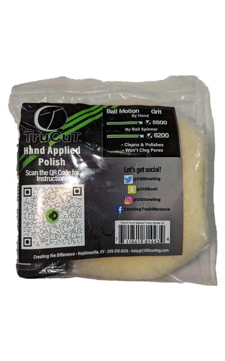 Creating The Difference TruCut Hand Applied Bowling Ball Polish Starter Kit with Polishing Pad | Powered by Turtle Wax | USBC Approved | 6200 Finish Grit | Cleans and Polishes - Image 4