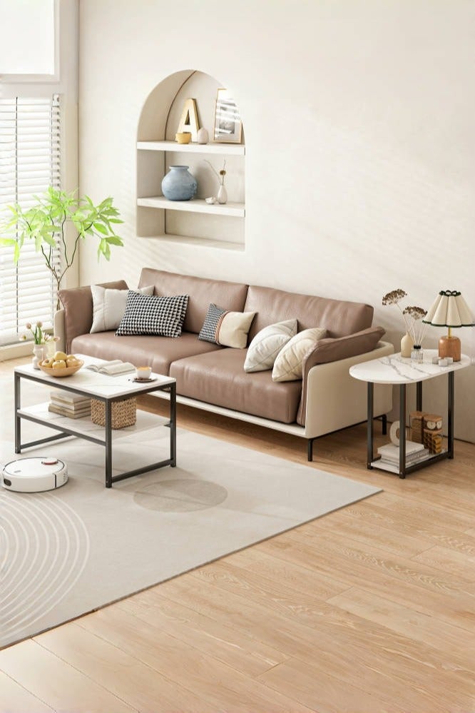 ADEBOLA Coffee Table with Open Storage Shelf,Soaf Side Table,Modern Living Room Center Table for Living Room Home - Image 4