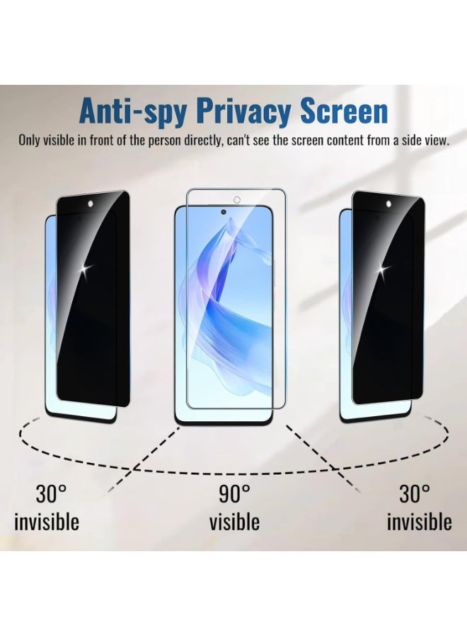 Muzz [2 Pack] Privacy Screen Protector for Honor X7d, Anti-Spy 9H Tempered Glass, Full Coverage, Scratch Resistant,28 ° Full Screen Anti-peeping (Honor X7d 4G) - Image 2