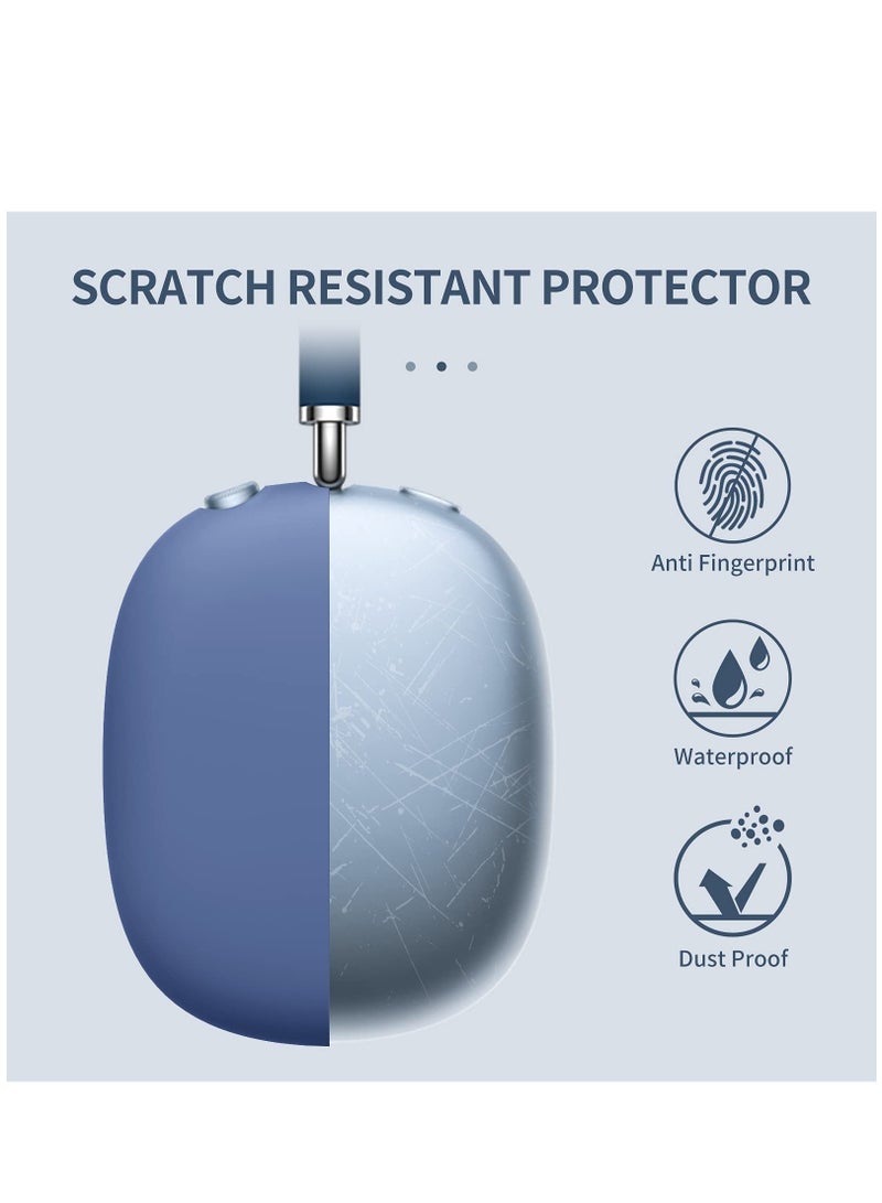 سيليكون غطاء الأذن على الهواء ماكس سماعات الرأس و حزام الرأس على الهواء ماكس ملحقات الهواء ماكس بوديس حماية الجلد ( الأزرق الداكن ) - Image 4