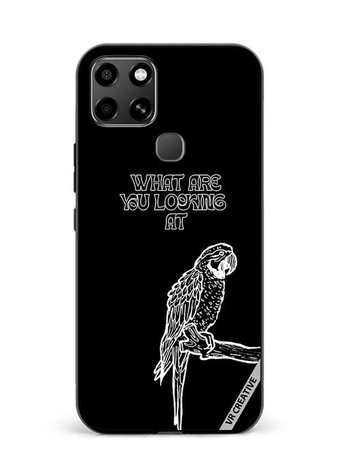 Protective Case Cover For Infinix Smart 6 Funny Parrot Design Multicolour