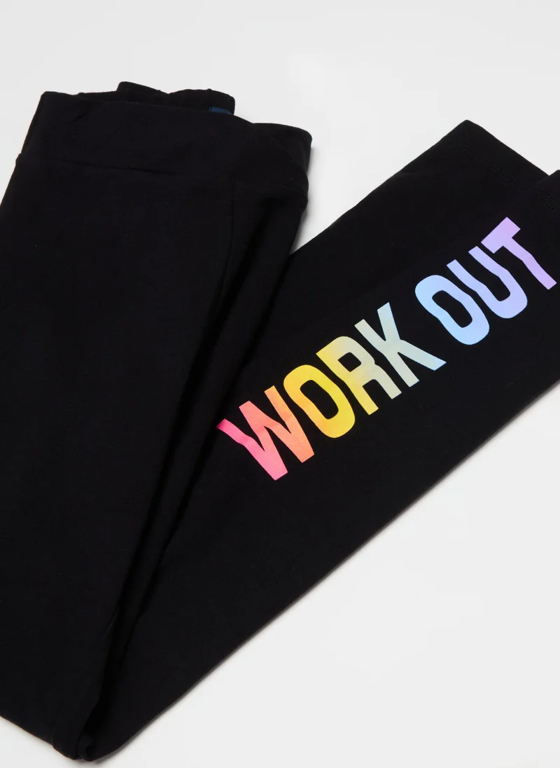 Ovs Printed stretch cotton leggings