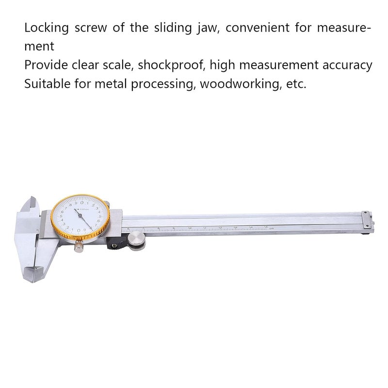 Shock Proof Dial Caliper 0 150mm with Depth Rod for Metal Woodworking Automotive - Image 5