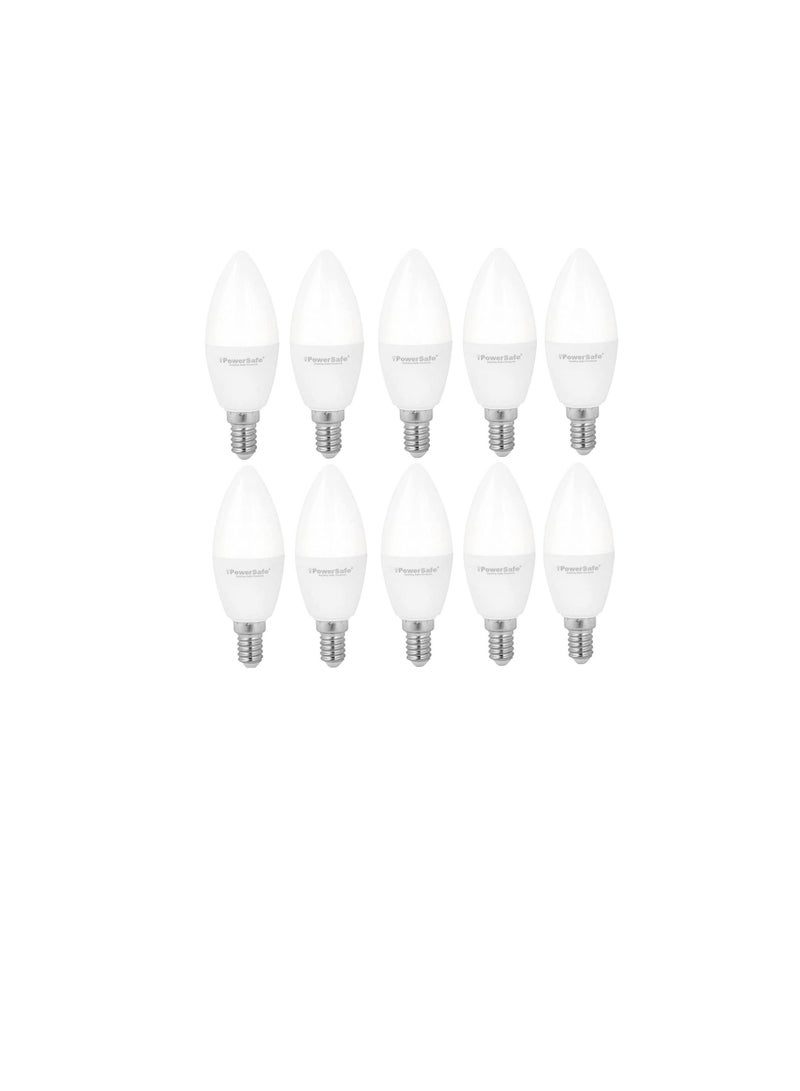 PowerSafe Energy Saving 5W LED Bulb E14 Holder with Surge Protection|ESMA Approved Pack of 10 (WHITE) - Image 1