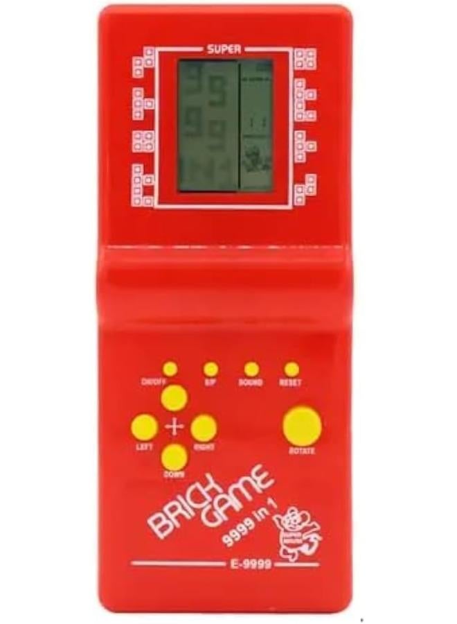 جهاز ألعاب KIDSZONE Brick، جهاز ألعاب محمول كلاسيكي، لعبة دبابات/سباق/بناء، شاشة كبيرة 3.5 بوصة، 23 لعبة مدمجة (أحمر) - Image 2