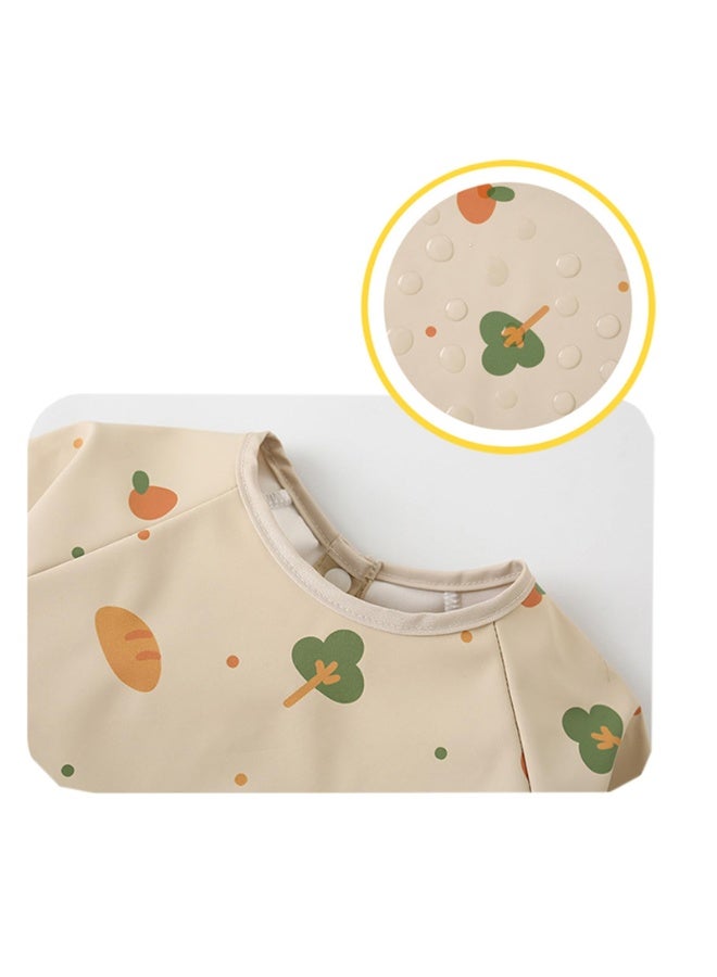 Kids Long Sleeve Waterproof Art Smock Bibs with Food-Catching Pocket, 2-Pack, 45cm Length - Image 4
