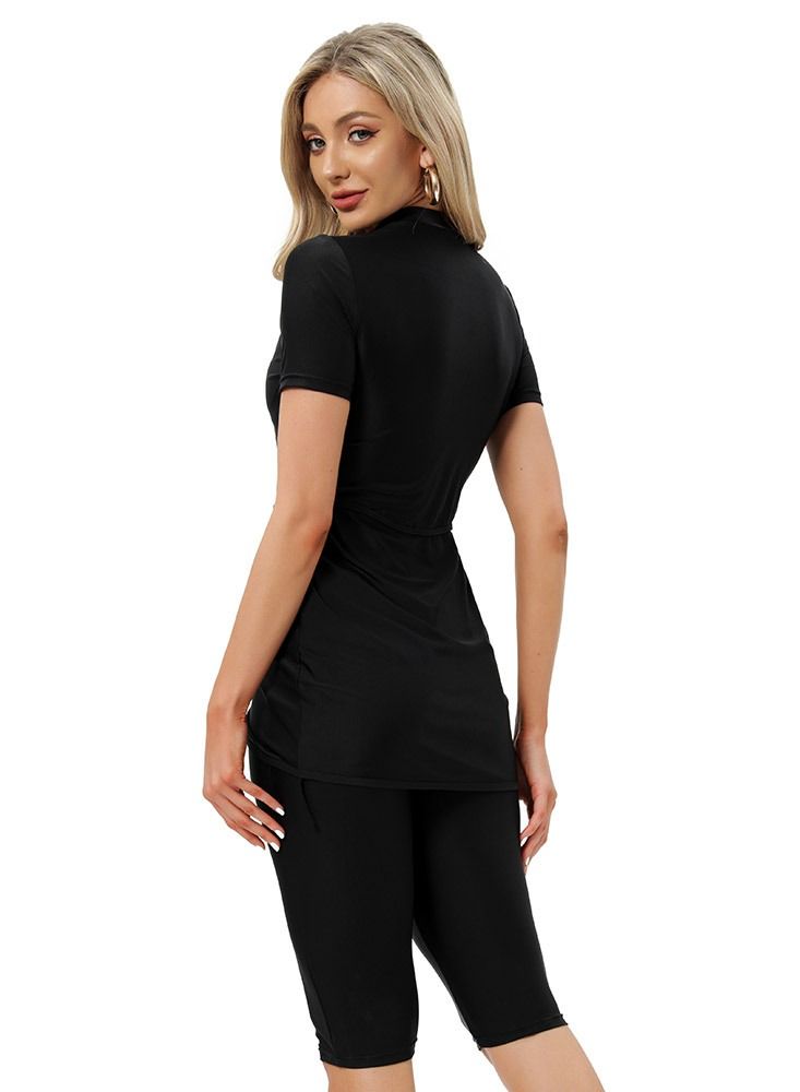 Loquat Women's Short Sleeved Conservative Swimwear  - Image 3