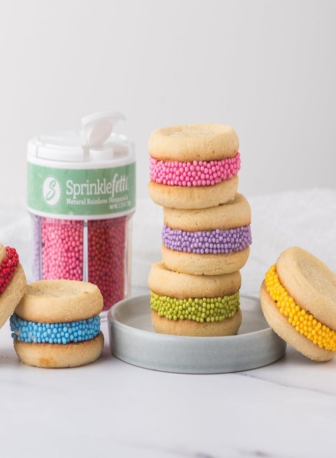 Sweets Indeed Dye Free Rainbow Nonpareils 6 Cell Set - Decorative Sprinkles for Baking & Decorating Cupcakes, Cookies, Cakes & Desserts - 2.75 ounces - Image 5
