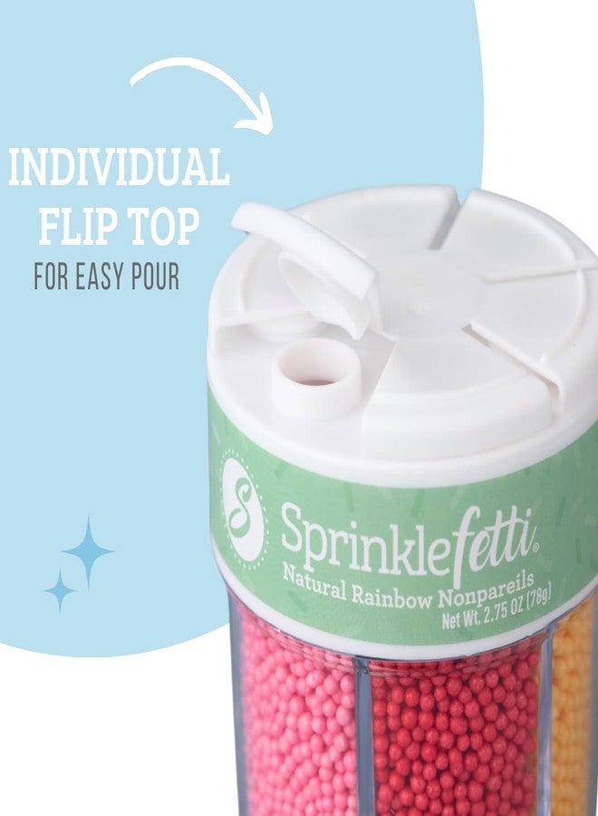 Sweets Indeed Dye Free Rainbow Nonpareils 6 Cell Set - Decorative Sprinkles for Baking & Decorating Cupcakes, Cookies, Cakes & Desserts - 2.75 ounces - Image 4