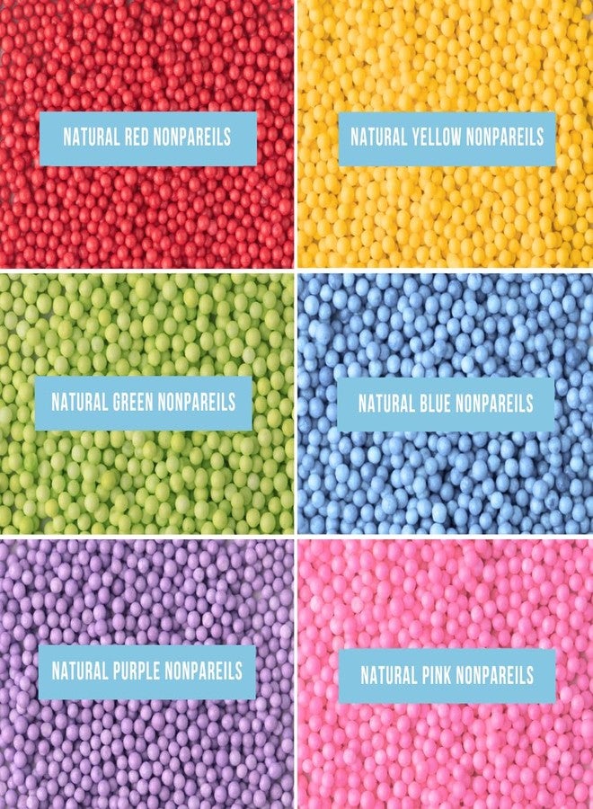 Sweets Indeed Dye Free Rainbow Nonpareils 6 Cell Set - Decorative Sprinkles for Baking & Decorating Cupcakes, Cookies, Cakes & Desserts - 2.75 ounces - Image 3