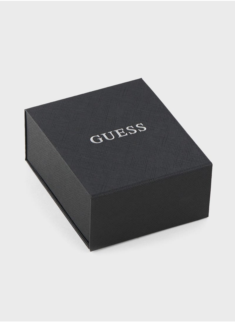 GUESS - Casual Leather Round Screw Jack Bracelet - Image 1