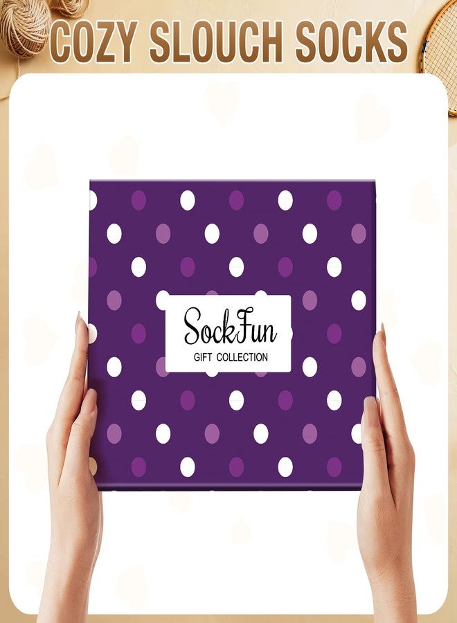 sockfun Slouch Socks for Women - Purple Lavender Slouchy Scrunch Scrunchy Socks, Christmas Gifts for Women - Image 3