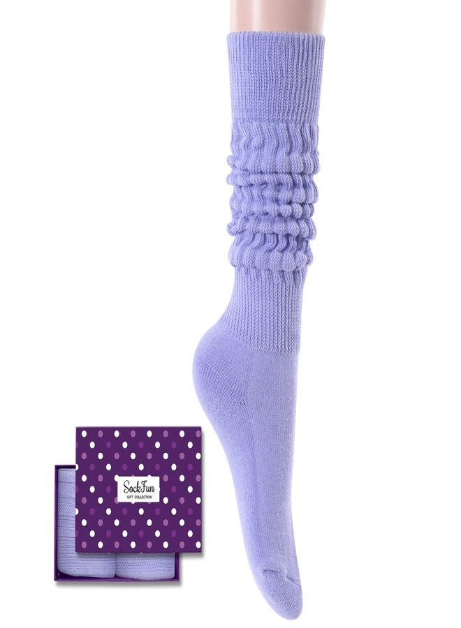 sockfun Slouch Socks for Women - Purple Lavender Slouchy Scrunch Scrunchy Socks, Christmas Gifts for Women - Image 1