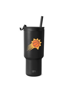 Simple Modern Simple Modern Officially Licensed NBA Suns 30 oz Tumbler with Flip Lid and Straws | Insulated Cup Stainless Steel | Gifts for Men Women | Trek Collection | Phoenix Suns  - Image 1