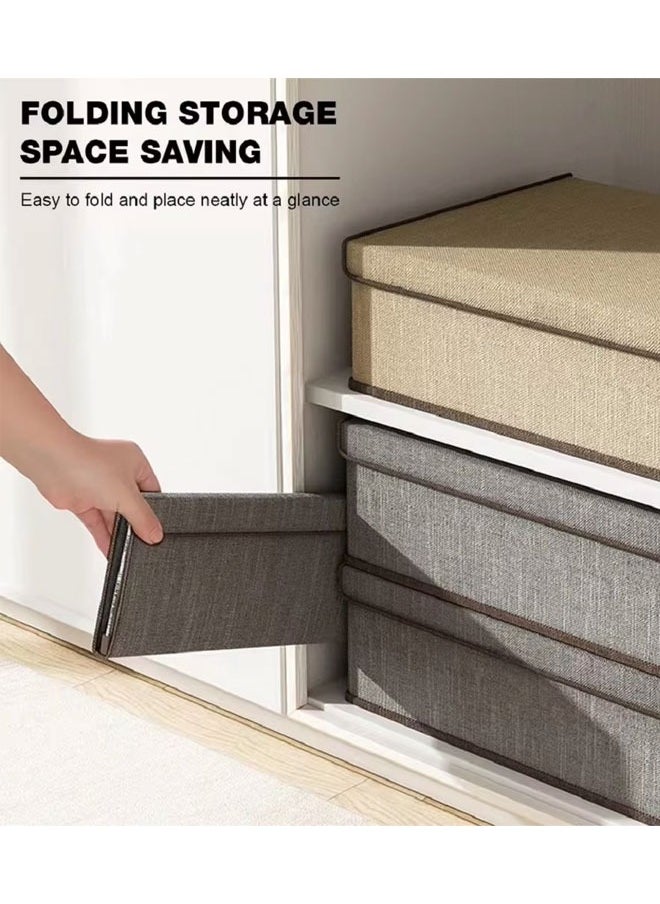Generic Underwear Storage Box Underwear Drawer Organizer Dividers Foldable Fabric Closet Organizers and Storage, Dresser Drawer Dividers for Baby Clothes, Bra, Scarves, Belt, Tie（Grey）  - Image 5