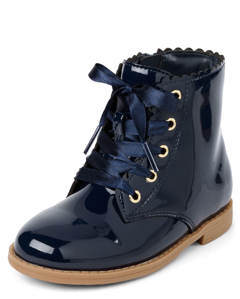 Gymboree,and Toddler Faux Leather Booties,Navy,12 Years - Image 2