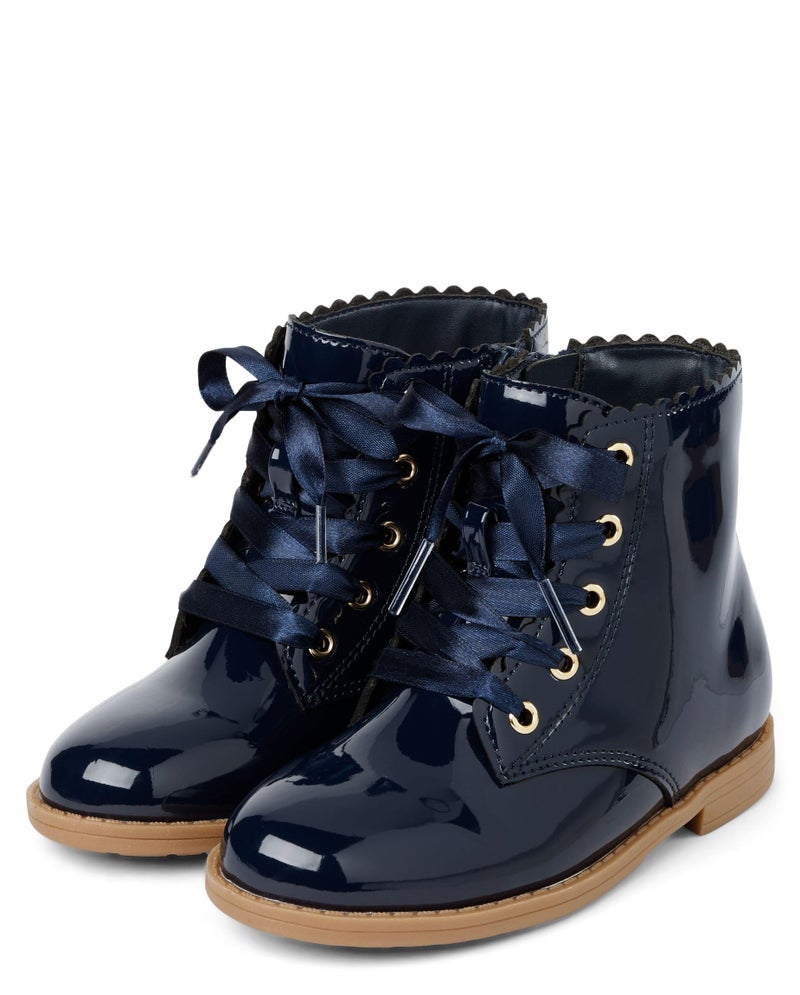 Gymboree,and Toddler Faux Leather Booties,Navy,12 Years - Image 1