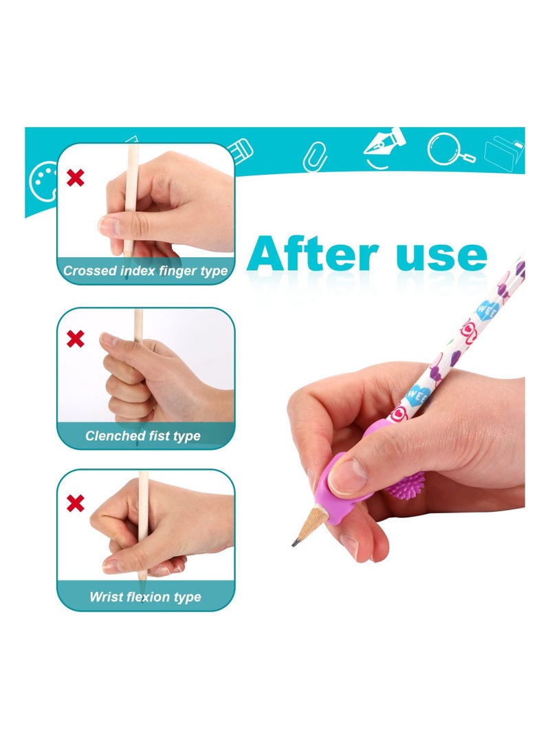 SYOSI - Pencil Grips Trainer for Left and Right Handed, 4PCS Kids Pencil Grips Pencil Grippers Trainer Both Hands Pencil Grippers for Beginners, Preschoolers, and Kindergarteners Handwriting - Image 1