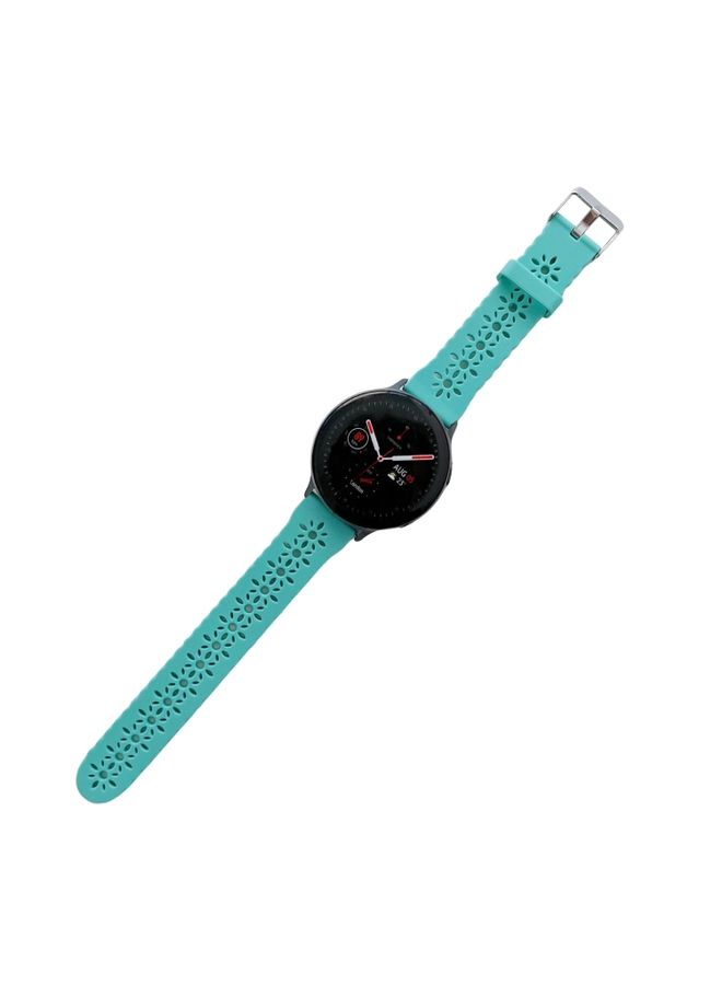 Replacement Strap For Samsung Galaxy Watch4 Classic 46mm Silicone Hollowed-Out Printed Watch Band Water Duck Color