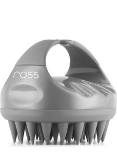 ROSS Scalp Massage Shampoo Brush with Soft Silicone Bristles Grey 2 Pack  - Image 2